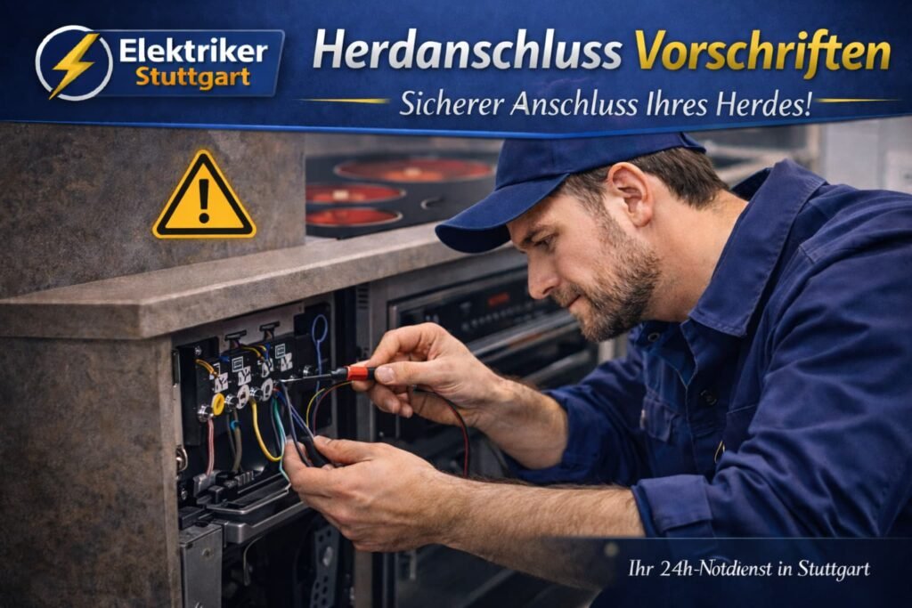 Sicherer Herdanschluss durch qualifizierten Elektriker nach Vorschrift.