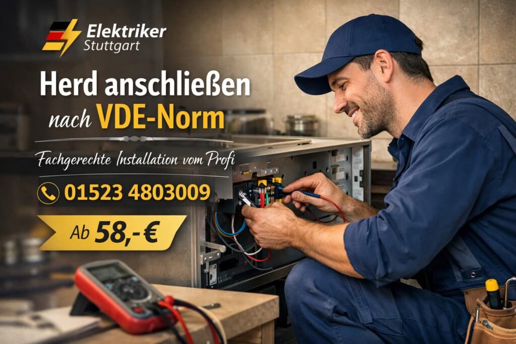 Elektriker Stuttgart beim Herd anschließen nach VDE-Norm – ab 58 €