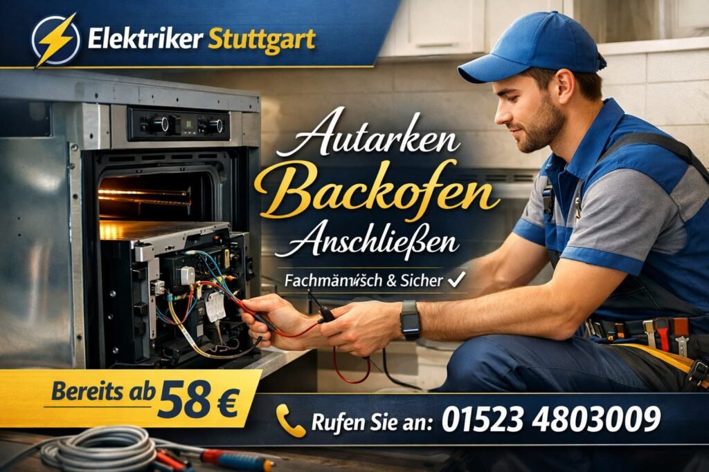 Elektriker Stuttgart – Autarker Backofen anschließen ab 58 €