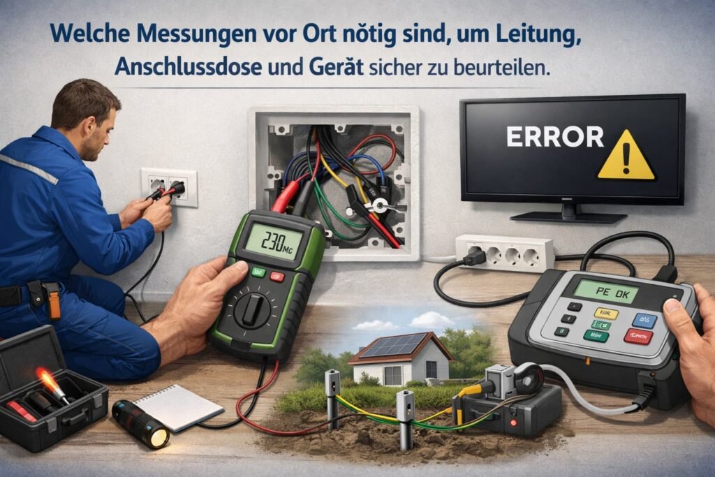 Messung von Leitung, Dose und Gerät OK!