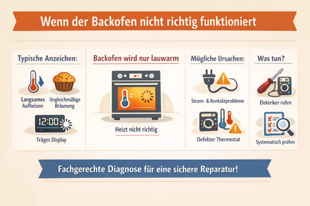 Wann sich ein Backofen funktioniert nicht im Alltag ankündigt – typische Symptome und Muster