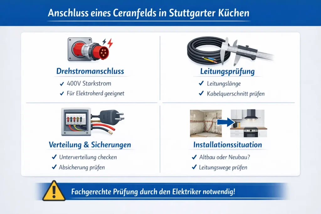 Welche baulichen Voraussetzungen in Stuttgart den Anschluss eines Ceranfelds beeinflussen