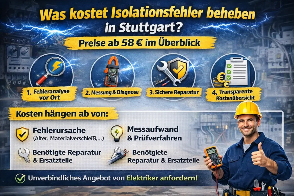 Was kostet isolationsfehler beheben in Stuttgart? Preise ab 58 € im Überblick