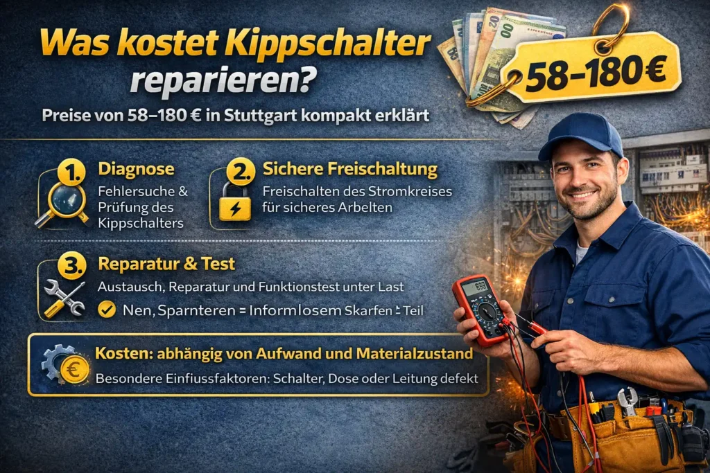 Was kostet kippschalter reparieren? Preise von 58€ in Stuttgart kompakt erklärt