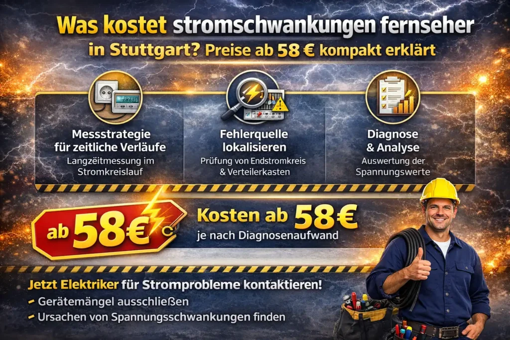 Was kostet stromschwankungen fernseher in Stuttgart? Preise ab 58 € kompakt erklärt