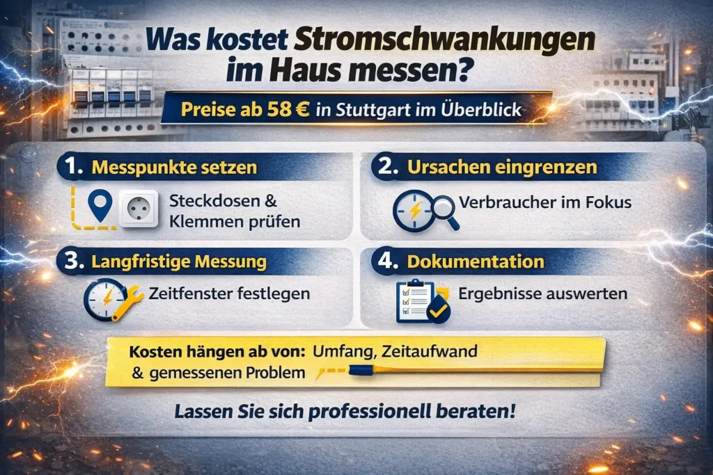 Was kostet stromschwankungen im haus messen? Preise ab 58 € in Stuttgart im Überblick