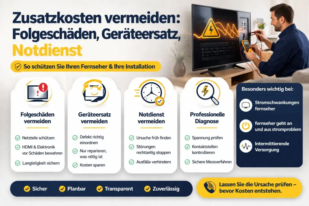 Zusatzkosten vermeiden: Folgeschäden, Geräteersatz, Notdienst