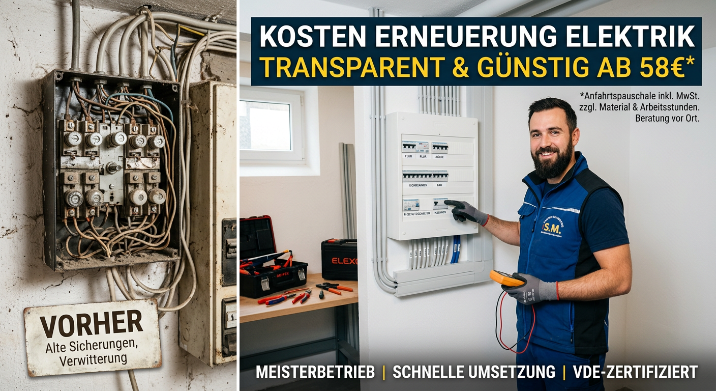 Kosten erneuerung elektrik – Transparent & Günstig ab 58€