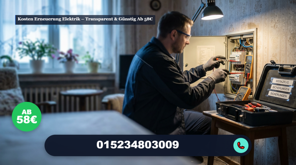 Kosten erneuerung elektrik – Transparent & Günstig ab 58€