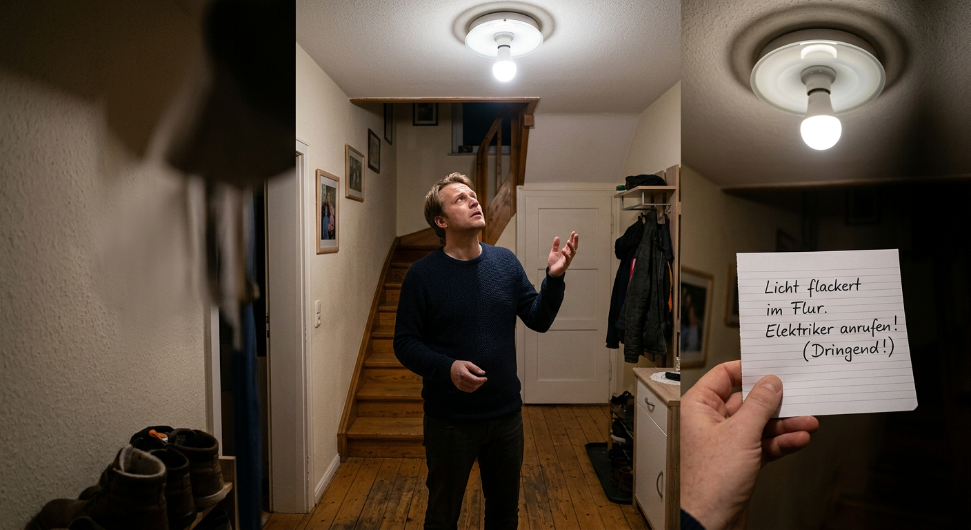 licht flackert im haus