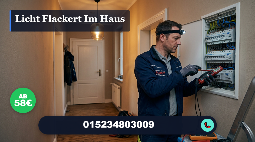 licht flackert im haus