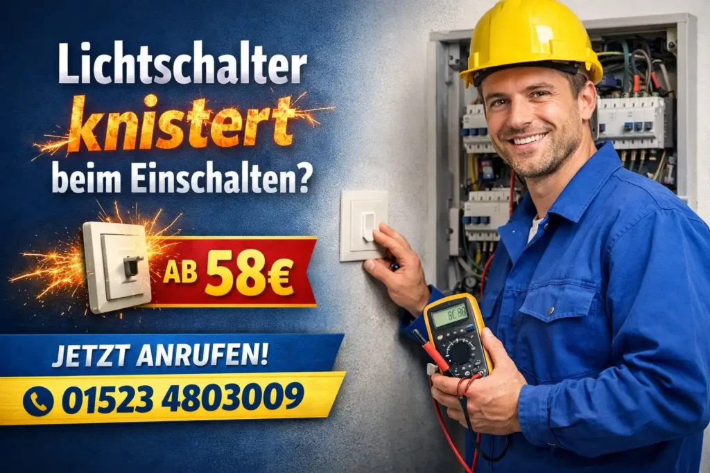 lichtschalter knistert beim einschalten