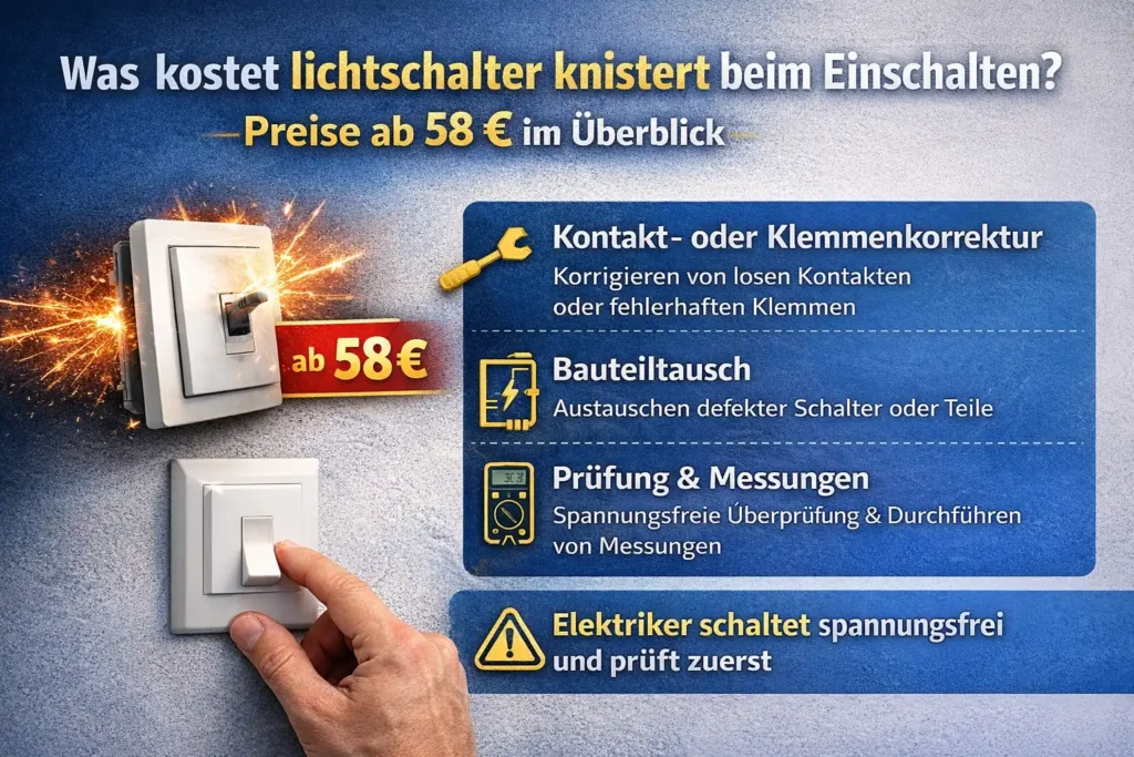 Was kostet lichtschalter knistert beim einschalten? Preise ab 58 € im Überblick
