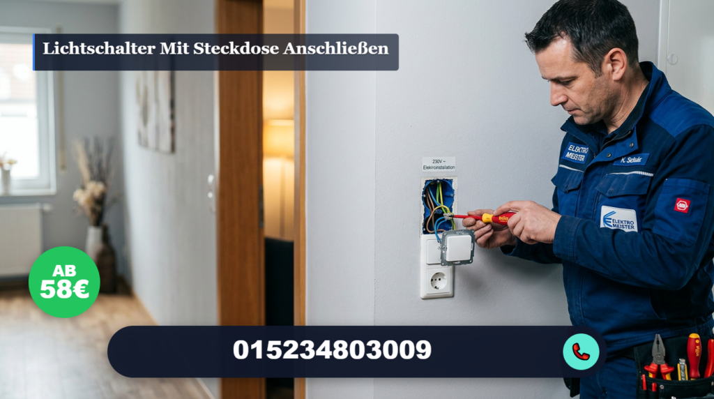 lichtschalter mit steckdose anschließen