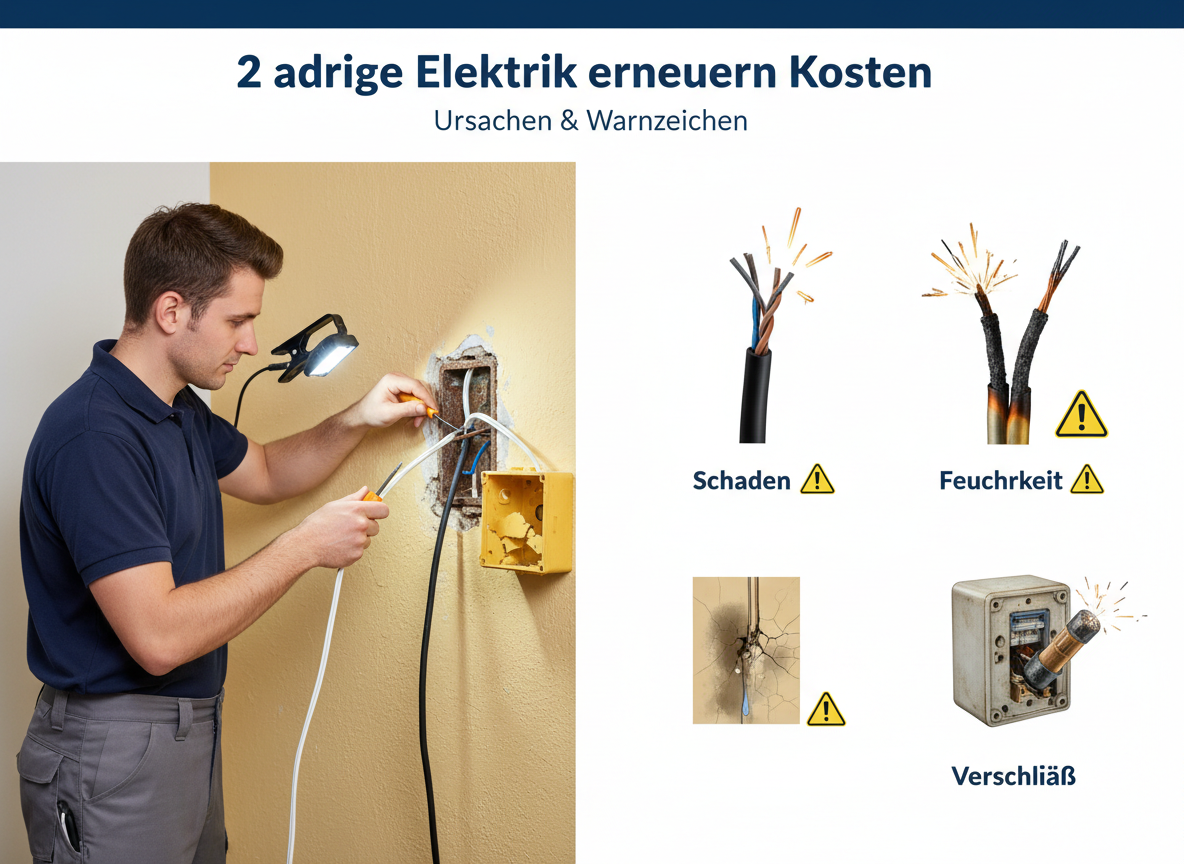 2 adrige Elektrik erneuern Kosten