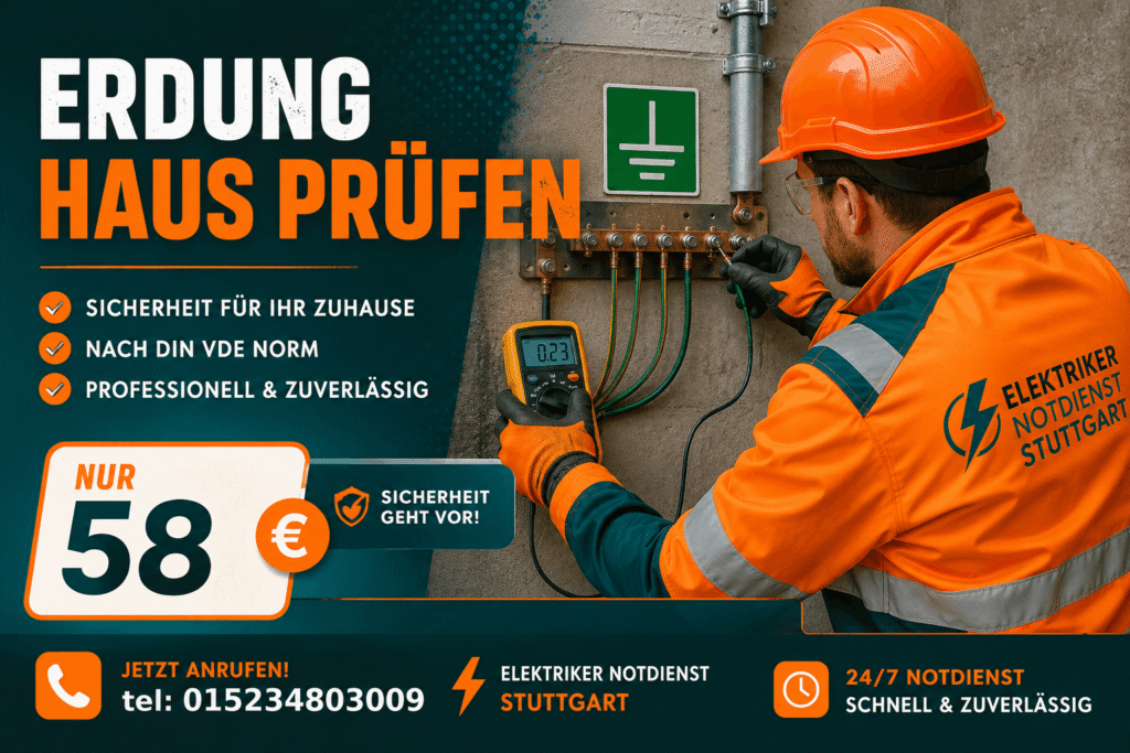 Erdung Haus prüfen – professionelle Prüfung durch Elektriker ab 58 €